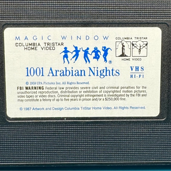 Vintage Mister Magoo 1001 Arabian Nights VHS 1985 Magic Window Tested Sleeve - Picture 2 of 8
